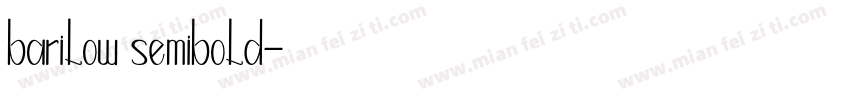 barilow semibold字体转换